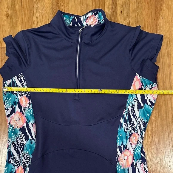 Pebble Beach | Women’s Navy and Floral Print Dress - Picture 10 of 16